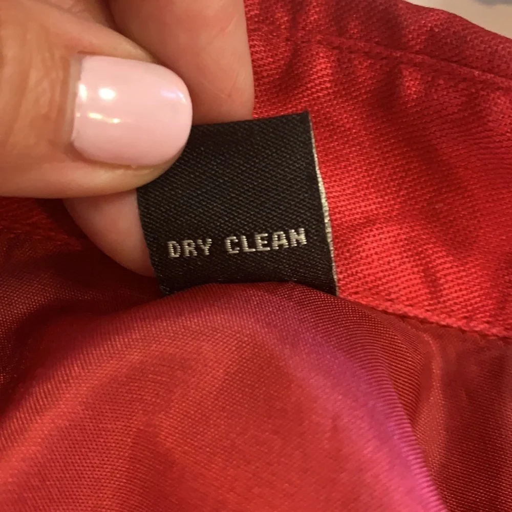 Valerie Stevens size 12 Red Linen Jacket